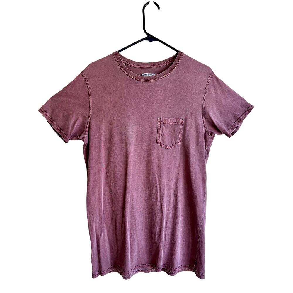 Banks Journal Primary Pocket Tee Brick Red Garment Dyed Mens Size Medium